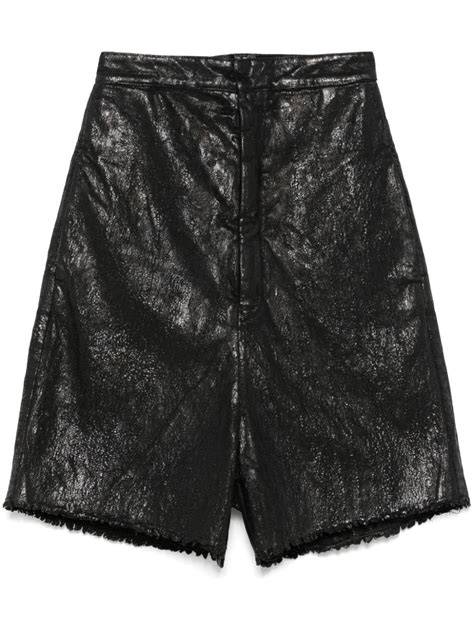 Rick Owens: Black Porterville Cutoffs Denim Shorts .